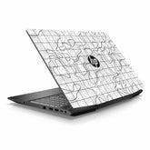 White Topography Exclusive HP Pavilion Gaming 15 EC CX Series Laptop Skin